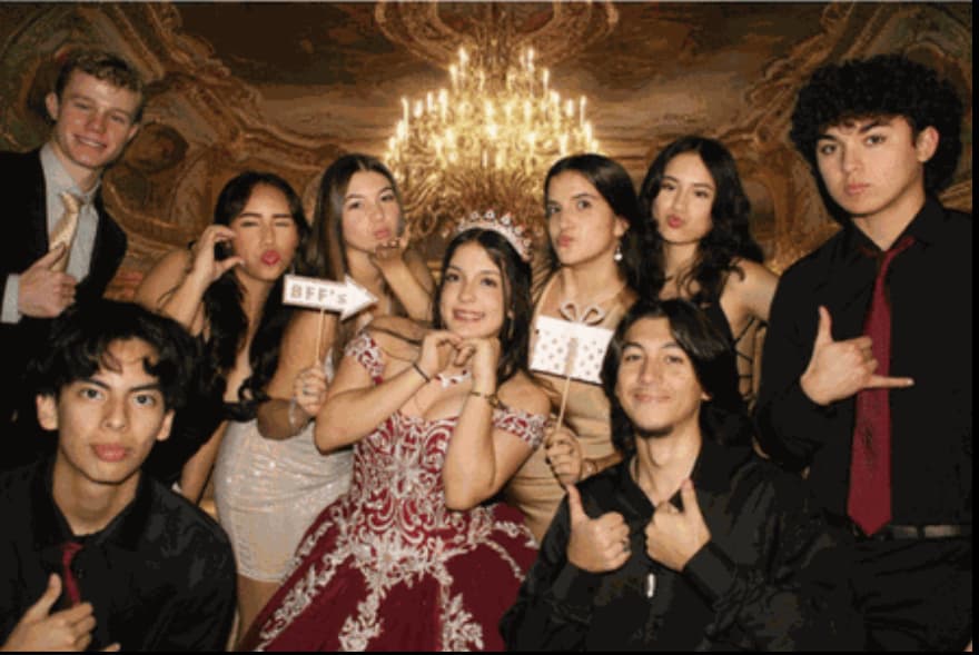 Sebastian Davalos with his best friends